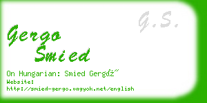 gergo smied business card